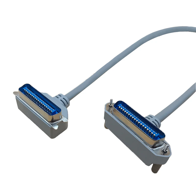 Up angle CN36 pin to down angle CN36 pin printer cable with screw lock Up angle CN36 pin to down angle CN36 pin printer cable with screw lock