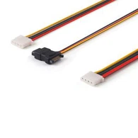 15 pin SATA poder de Molex mascle de 3 x 4 Pin Cable