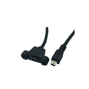 Mini USB de 5 panys Cable d'extensió de muntatge masculí a femella