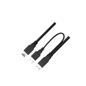 USB 3.0 femella a un home amb cable de separació d'alimentació USB 2.0
