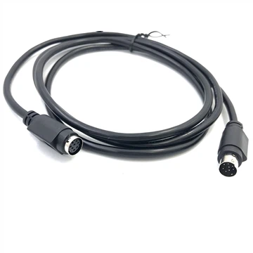 Cable de dades PLC d'extensió mini DIN mascle a femella de 8 pins